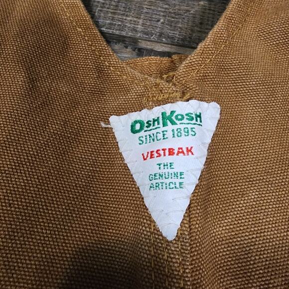 VTG OshKosh B'Gosh Overalls Carpenter Brown Men's Workwear 40x30 2259 - Picture 8 of 11